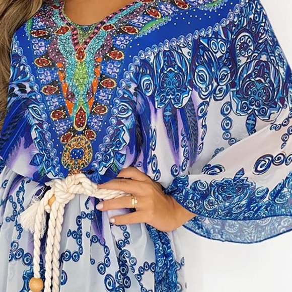 Boho, Chic Batwing Half Sleeve Mini XL 🌴 🍹 🌞🍹 🌴 - Picture 4 of 11